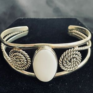 Mexican Silver Alpaca Cuff Bracelet